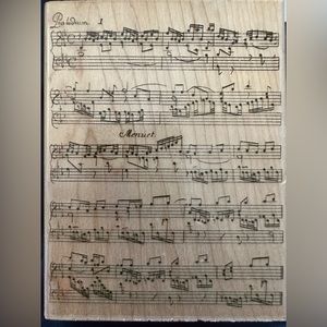 Stampabilities Composer's Dream Rubber Stamp PR1003 Sheet Music 2005 3.75x5in